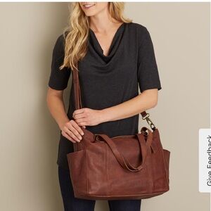 Duluth Trading Co. Lifetime Leather Large Tote